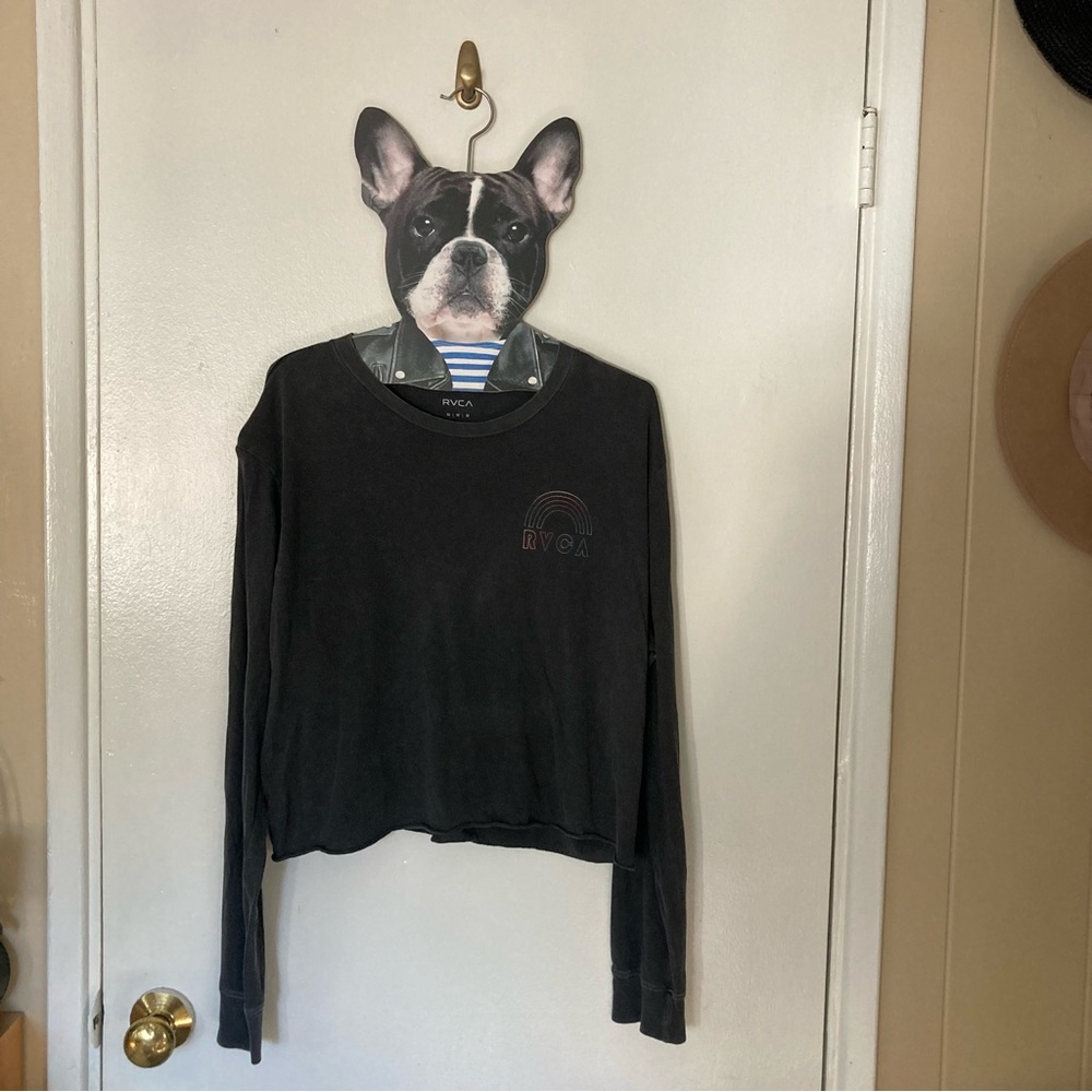 RVCA Rainbow L/S cropped boyfriend tee